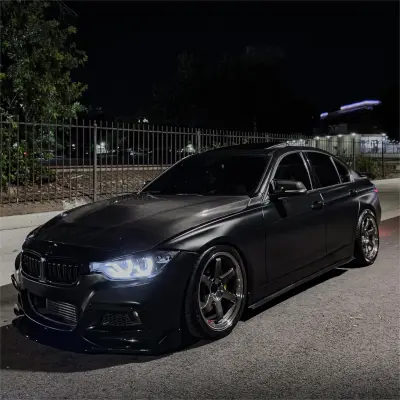 Matte Satin Black Ceramic Black Car Vinyl Wrap BMW  PET  review Ceramic 03