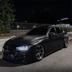 Matte Satin Black Ceramic Black Car Vinyl Wrap BMW  PET  review Ceramic 04