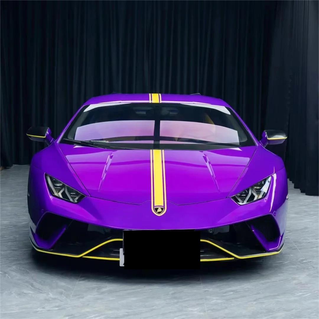Glossy Metallic Royalty Purple Explosion Purple Vinyl Wrap PET review Vinyl 00