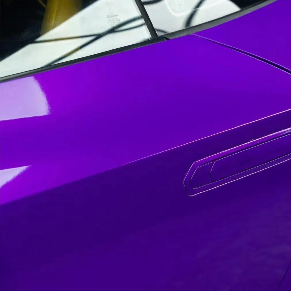 Glossy Metallic Royalty Purple Explosion Purple Vinyl Wrap PET review Vinyl 01