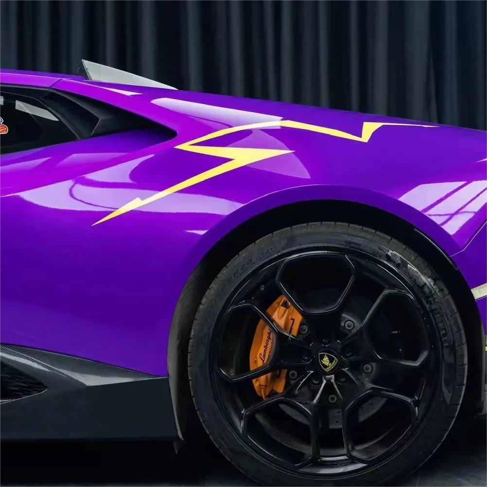 Glossy Metallic Royalty Purple Explosion Purple Vinyl Wrap PET review Vinyl 03