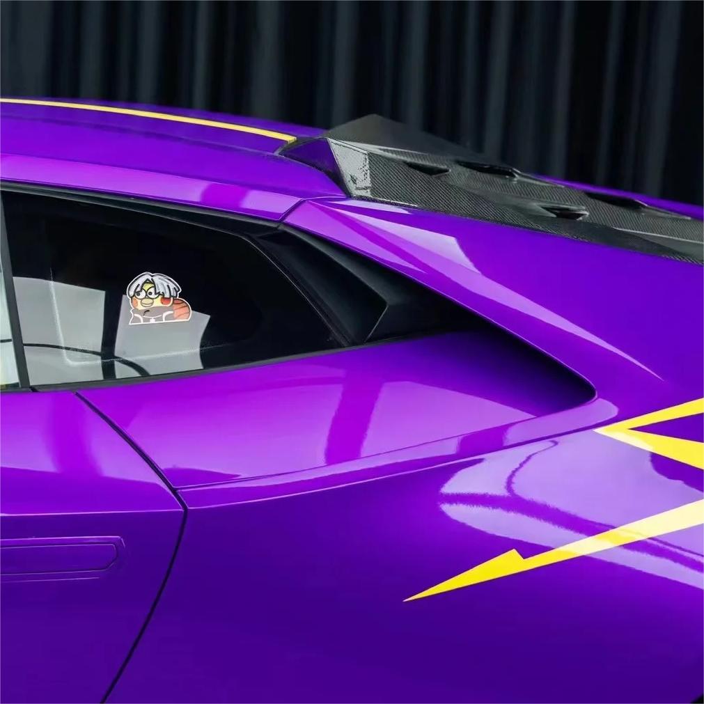 Glossy Metallic Royalty Purple Explosion Purple Vinyl Wrap PET review Vinyl 05