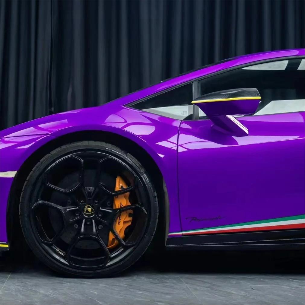 Glossy Metallic Royalty Purple Explosion Purple Vinyl Wrap PET review Vinyl 04