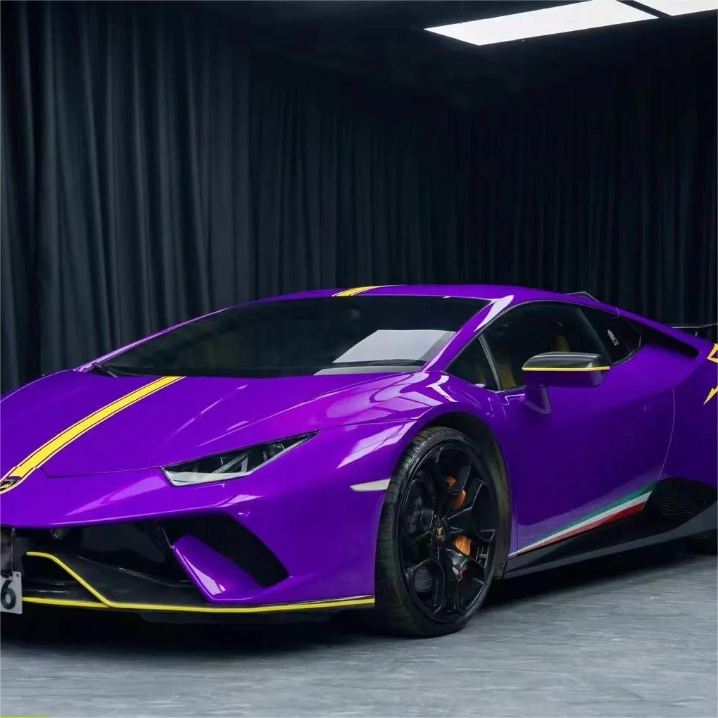 Glossy Metallic Royalty Purple Explosion Purple Vinyl Wrap PET review Vinyl 06