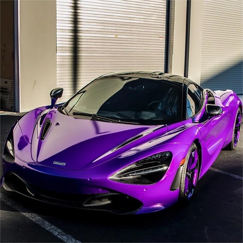 Glossy Metallic Royalty Purple Explosion Purple Vinyl Wrap PET review Style 00