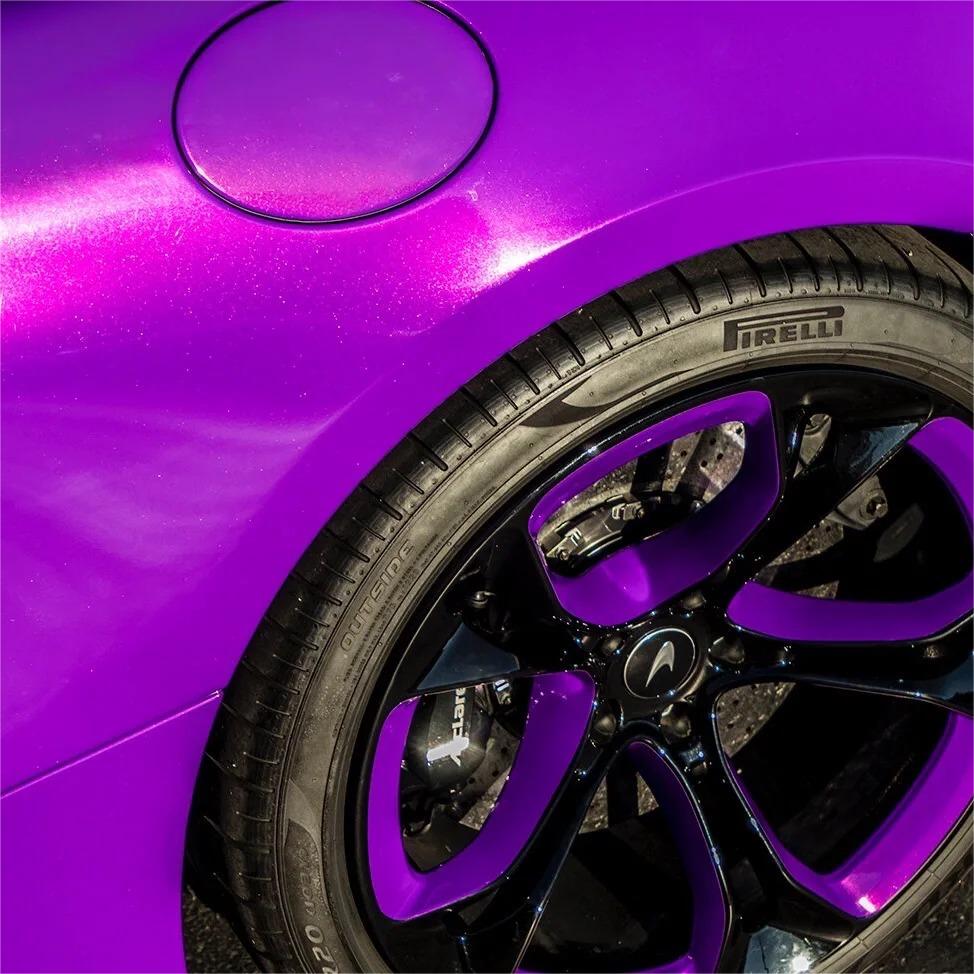 Glossy Metallic Royalty Purple Explosion Purple Vinyl Wrap PET review Style 03