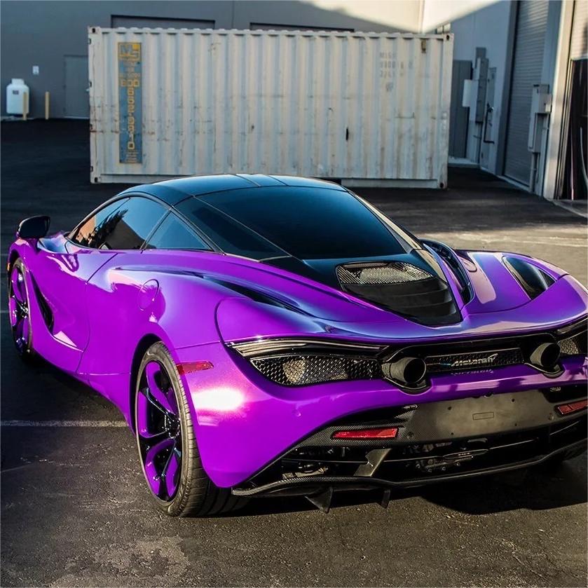 Glossy Metallic Royalty Purple Explosion Purple Vinyl Wrap PET review Style 05