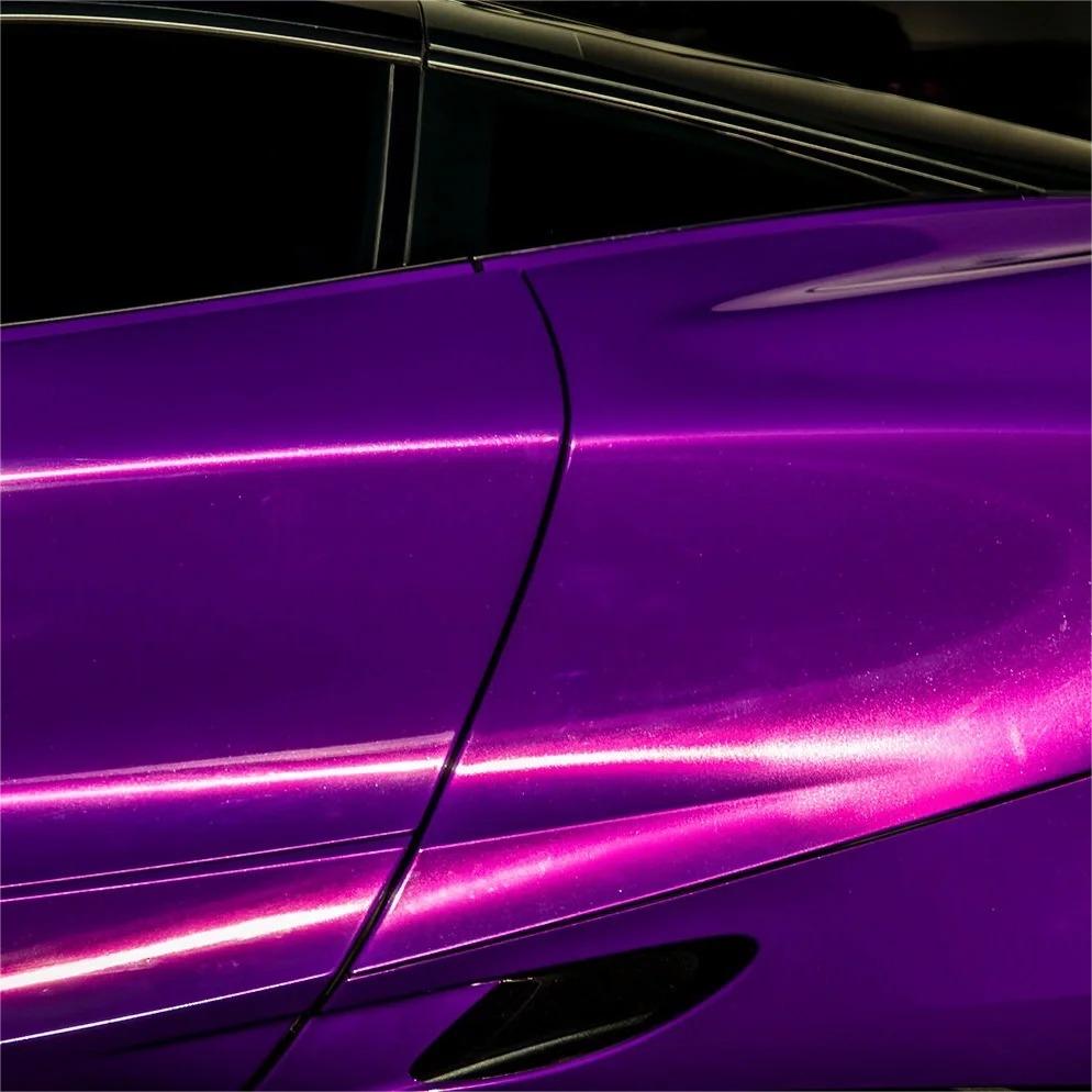Glossy Metallic Royalty Purple Explosion Purple Vinyl Wrap PET review Style 02