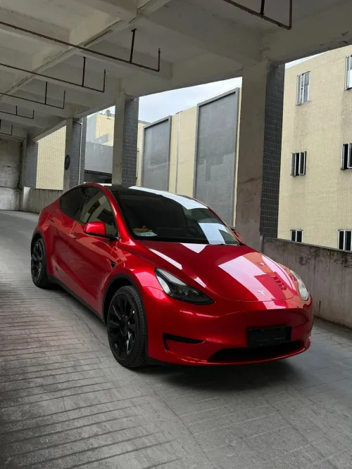 Ultra Glossy Metallic Vampire Red Car Vinyl Wrap BMW PET   review 