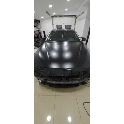 Matte Satin Black Ceramic Black Car Vinyl Wrap BMW  PET  review Eric 01