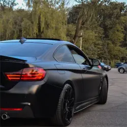 Matte Satin Black Ceramic Black Car Vinyl Wrap BMW  PET  review Eric 02