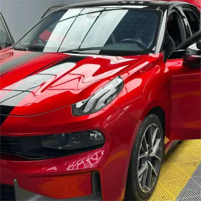 Ultra Glossy Metallic Vampire Red Car Vinyl Wrap Audi BMW PET   review Metallic 05