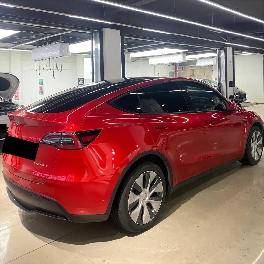 Ultra Glossy Metallic Vampire Red Car Vinyl Wrap BMW PET   review Richard 01