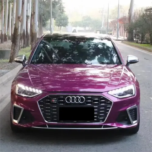 Gloss Metallic Candy Purple Car Vinyl Wrap PET review 