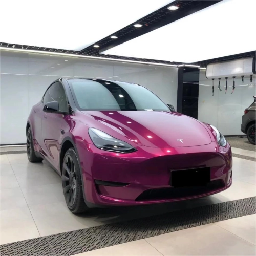 Gloss Metallic Candy Purple Car Vinyl Wrap PET reviewed by