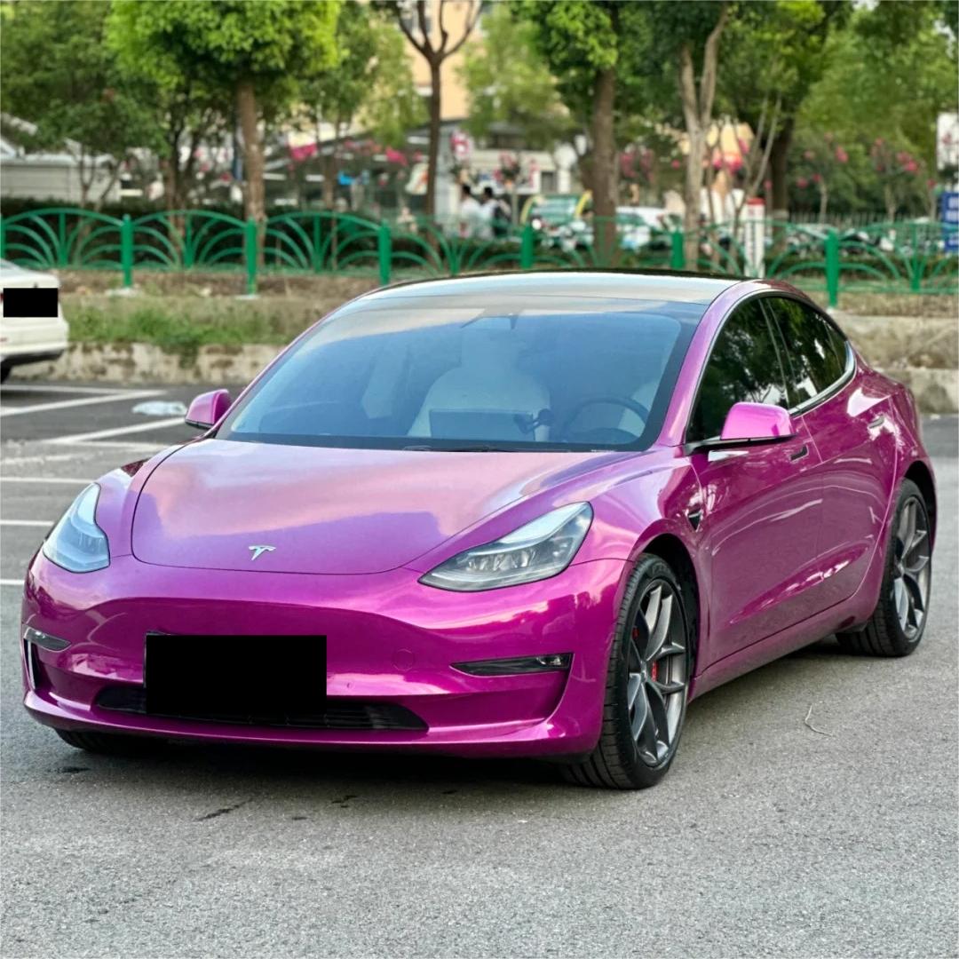 Gloss Metallic Candy Purple Car Vinyl Wrap PET review Kelly hill 00