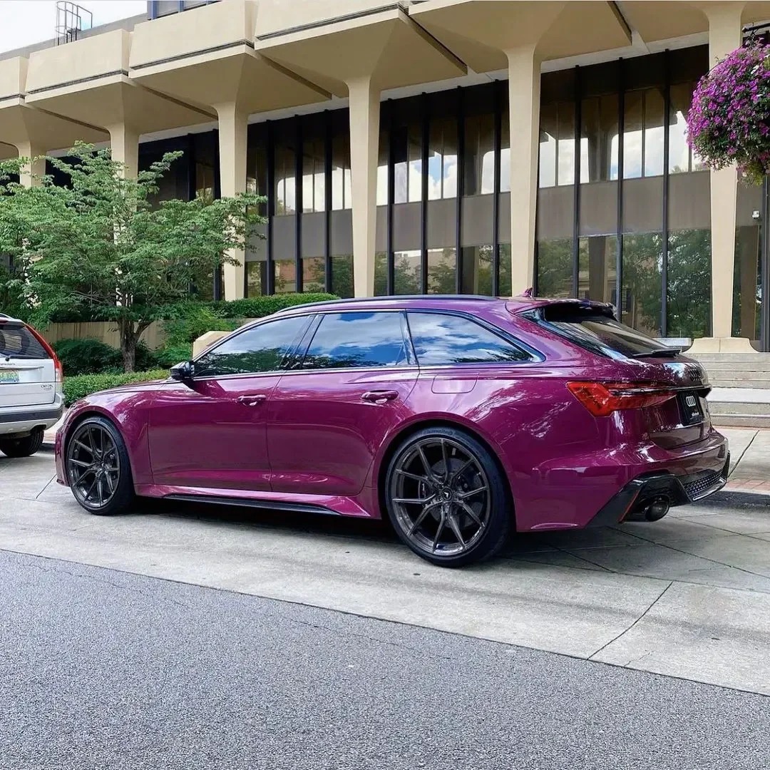 Gloss Metallic Candy Purple Car Vinyl Wrap PET review Before 01