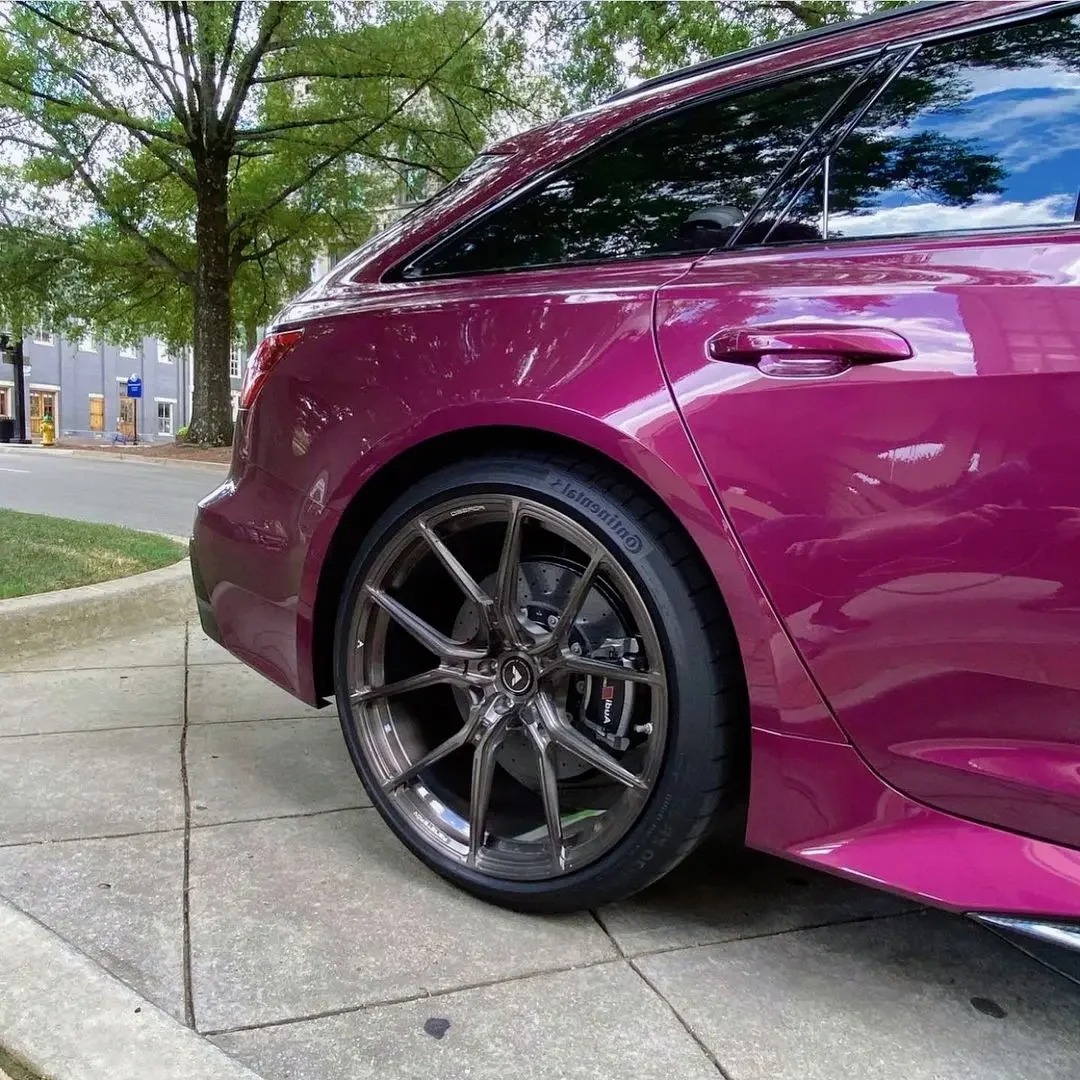 Gloss Metallic Candy Purple Car Vinyl Wrap PET review Before 03