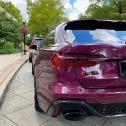 Gloss Metallic Candy Purple Car Vinyl Wrap PET review Before 05