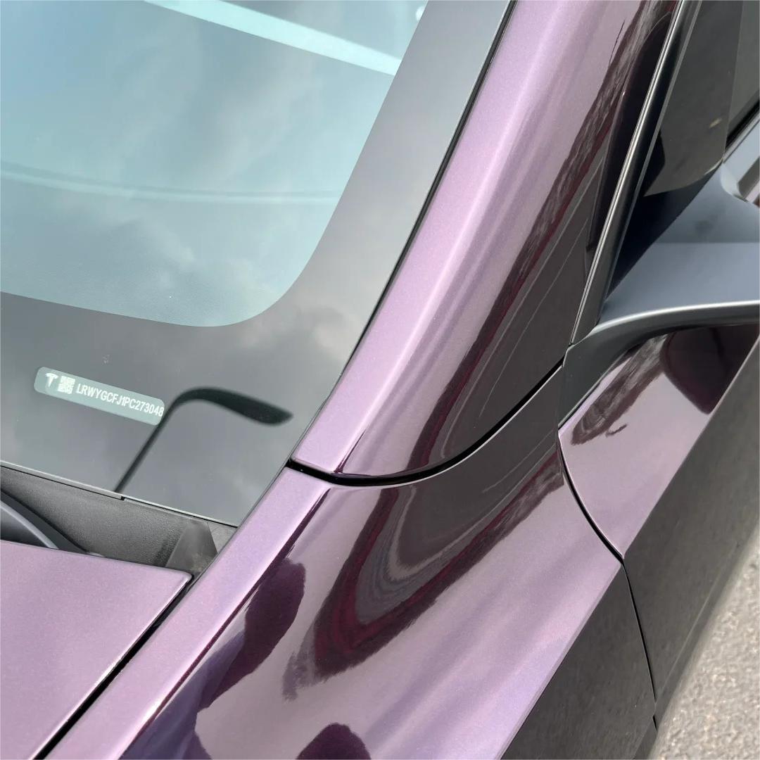 Gloss Metallic Gentian Purple Car Vinyl Wrap  PET review Herberts