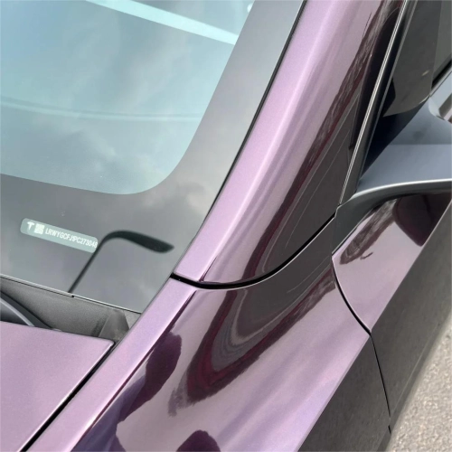 Gloss Metallic Gentian Purple Car Vinyl Wrap  PET reviewed by