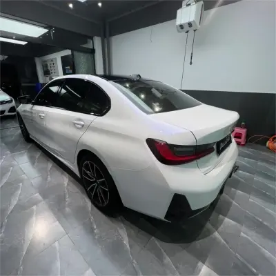 Gloss Metallic Chameleon Blue White Car Vinyl Wrap review Shawn 02
