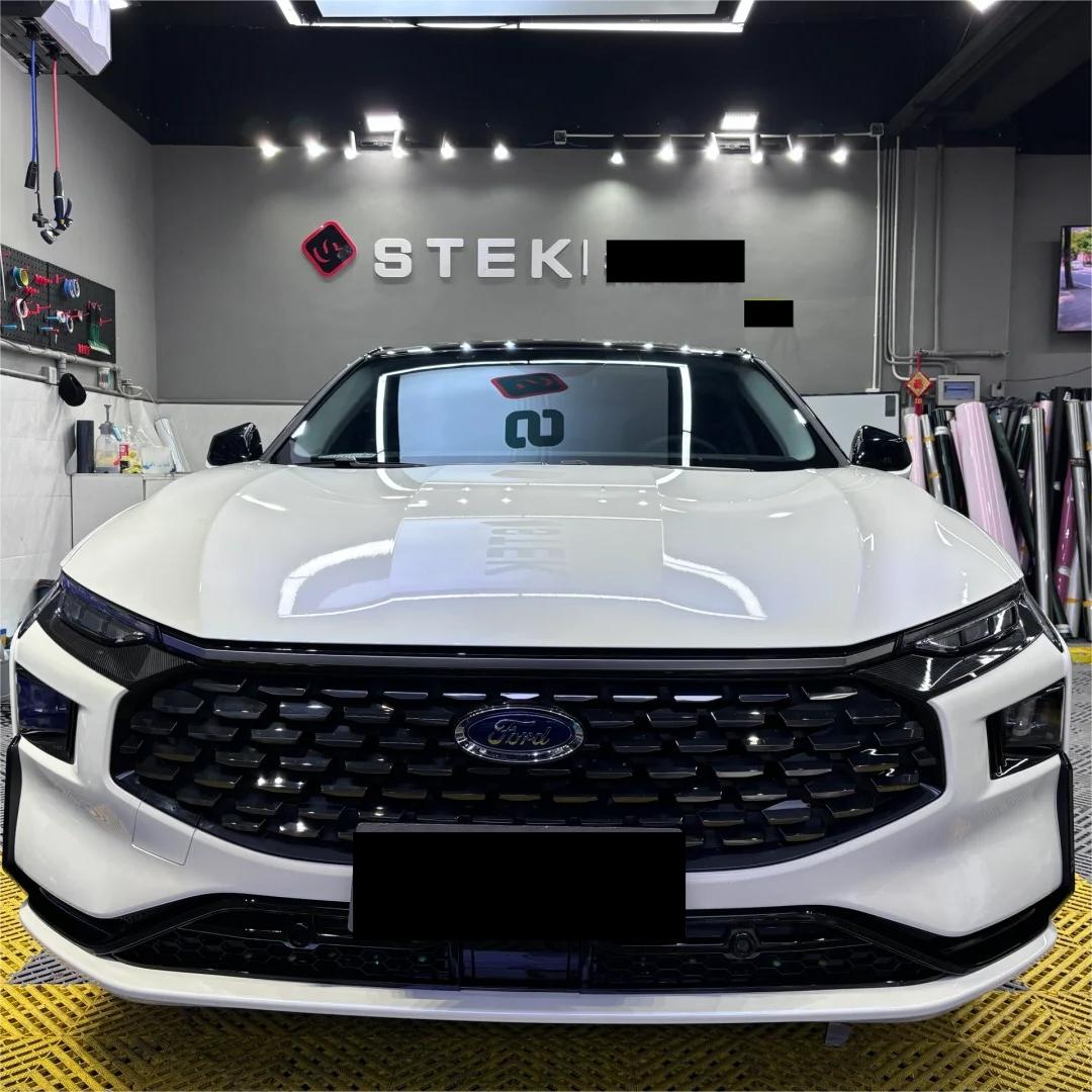 Gloss Metallic Chameleon Blue White Car Vinyl Wrap PET review Langley 00