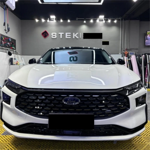 Gloss Metallic Chameleon Blue White Car Vinyl Wrap PET review 