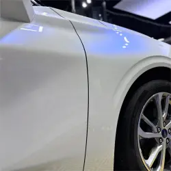 Gloss Metallic Chameleon Blue White Car Vinyl Wrap review Langley 04