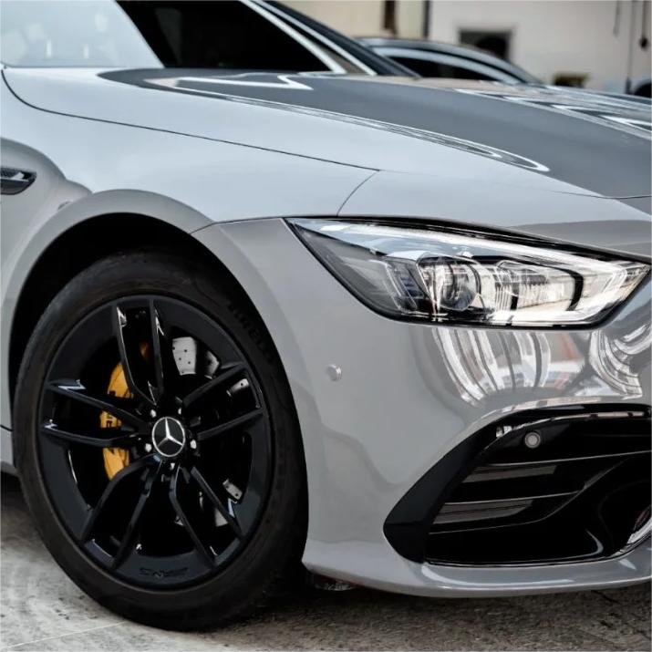 Gloss Nardo Grey Car Vinyl Wrap PET  review Garett 02