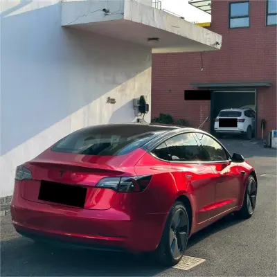 Ultra Glossy Metallic Vampire Red Car Vinyl Wrap Audi BMW PET   review Pakalolo 03