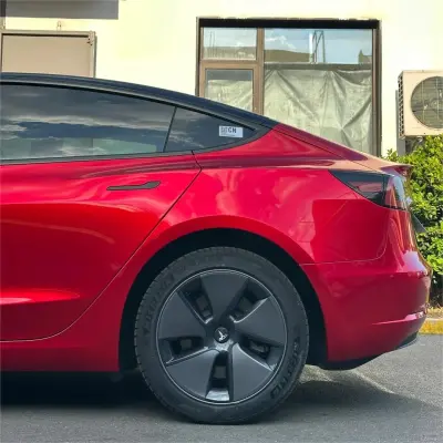 Ultra Glossy Metallic Vampire Red Car Vinyl Wrap Audi BMW PET   review Pakalolo 05