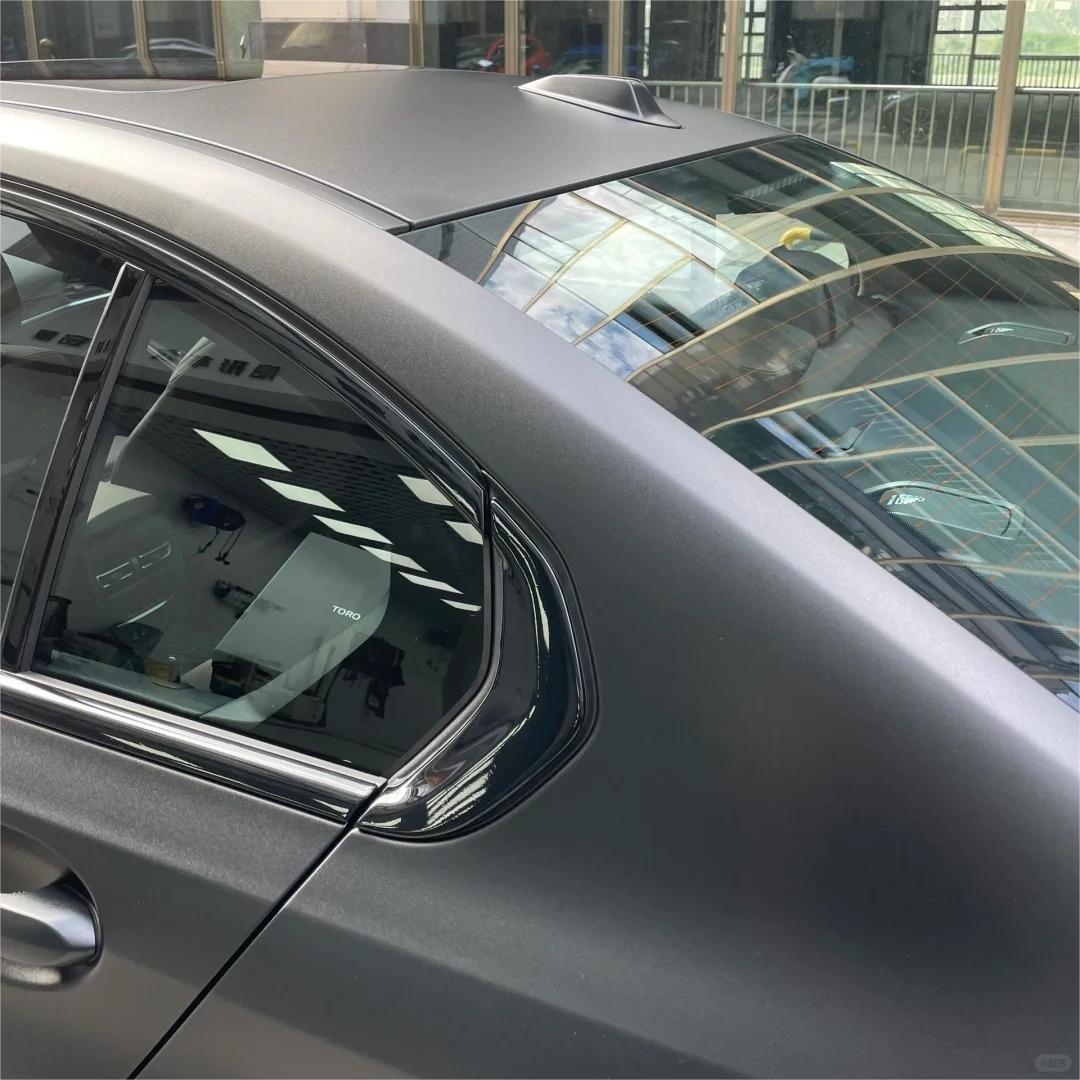 Ultra Matte Black Car Vinyl Wrap Tesla BMW PET review Paine 03