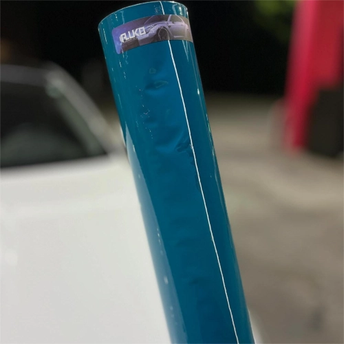 Gloss Miami Blue Car Vinyl Wrap Porsche PET review 