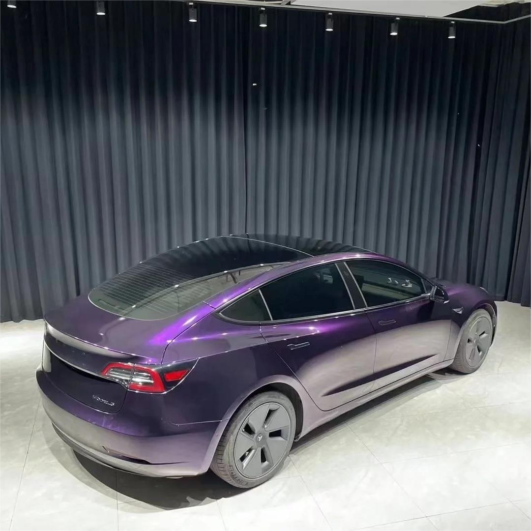 Gloss Metallic Midnight Purple Car Vinyl Wrap BMW PET review Robert 01