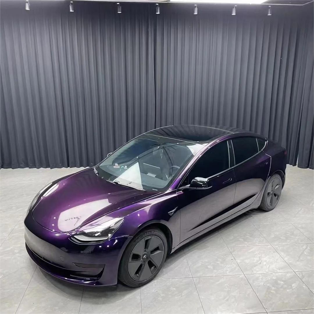 Gloss Metallic Midnight Purple Car Vinyl Wrap BMW PET review Robert 03