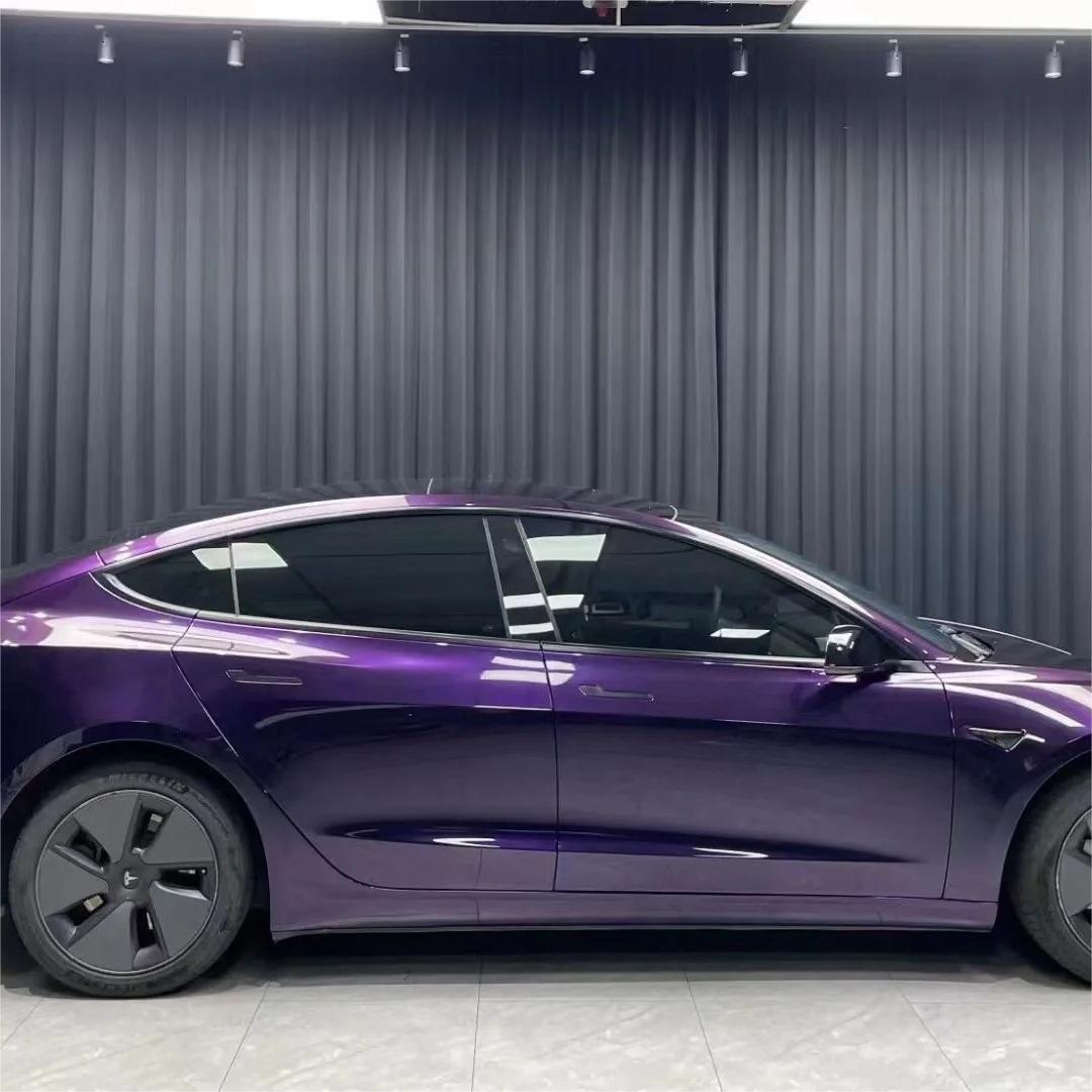 Gloss Metallic Midnight Purple Car Vinyl Wrap BMW PET review Robert 02