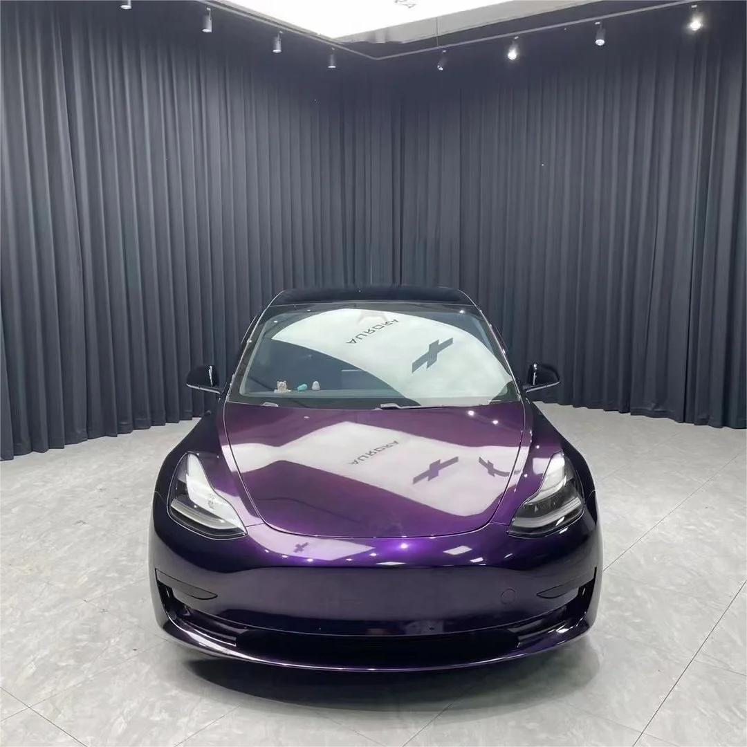 Gloss Metallic Midnight Purple Car Vinyl Wrap BMW PET review Robert 04