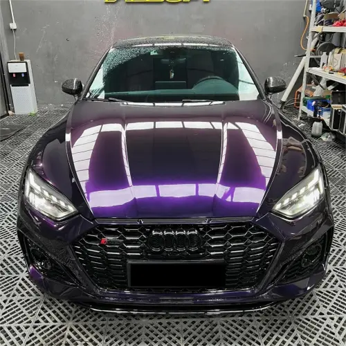 Gloss Metallic Midnight Purple Car Vinyl Wrap BMW PET review 