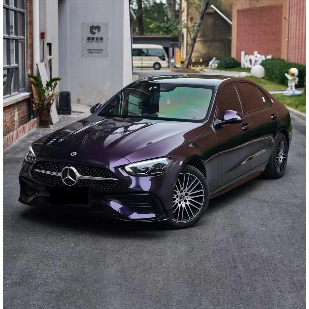 Gloss Metallic Midnight Purple Car Vinyl Wrap BMW PET review Jovannie 00