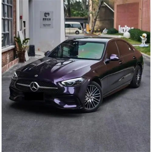 Gloss Metallic Midnight Purple Car Vinyl Wrap BMW PET review 
