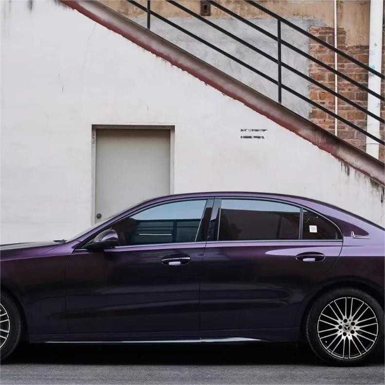 Gloss Metallic Midnight Purple Car Vinyl Wrap BMW PET review Jovannie 01
