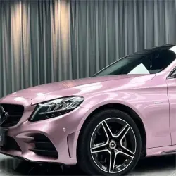 Gloss Metallic Passion Pink Car Vinyl Wrap Bentley GT PET review Passion 03