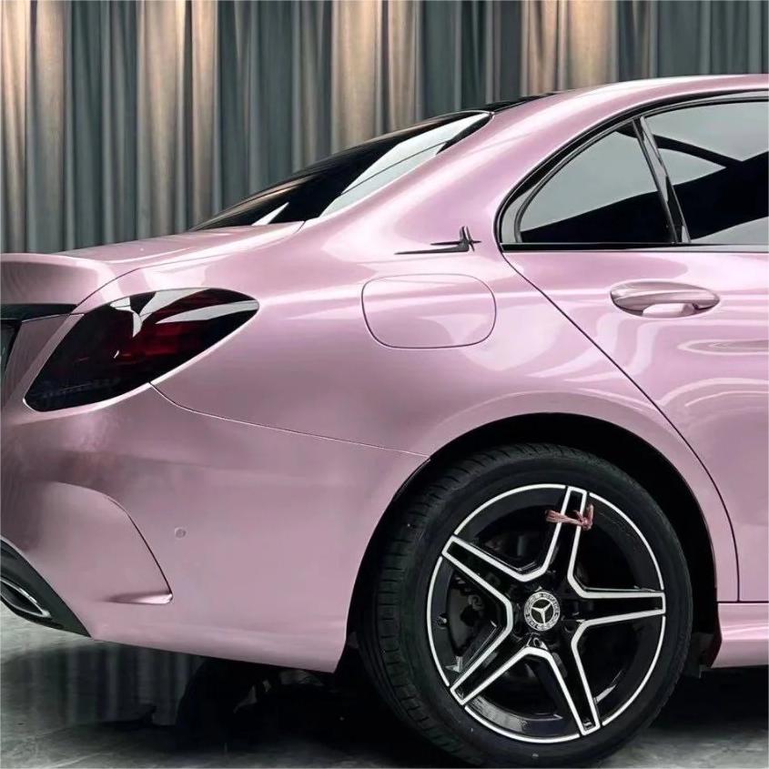 Gloss Metallic Passion Pink Car Vinyl Wrap Bentley GT PET review Passion 03