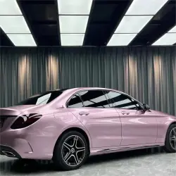 Gloss Metallic Passion Pink Car Vinyl Wrap Bentley GT PET review Passion 01