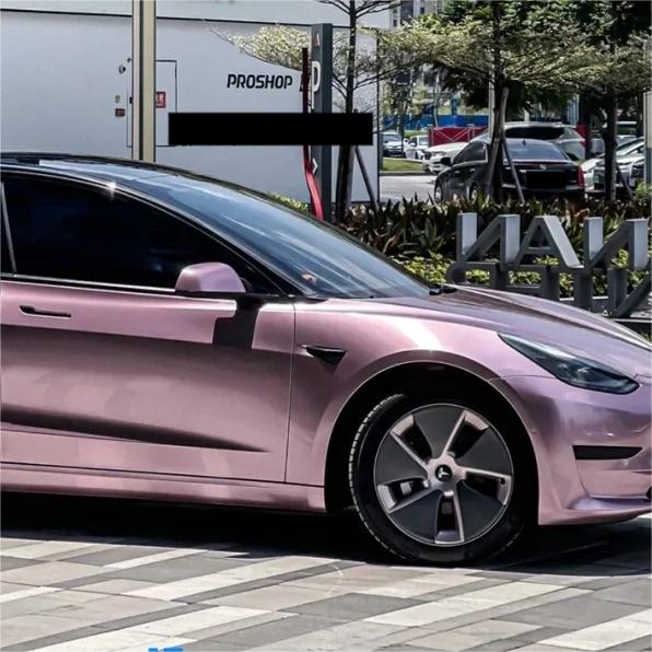 Gloss Metallic Passion Pink Car Vinyl Wrap Bentley GT PET review Messages 01