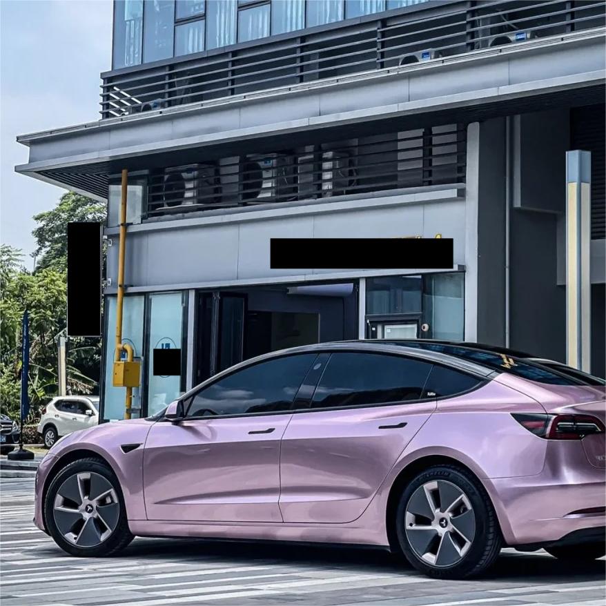 Gloss Metallic Passion Pink Car Vinyl Wrap Bentley GT PET review Messages 02