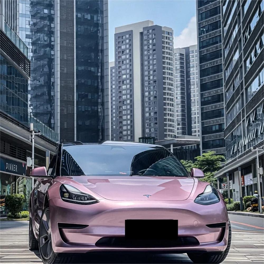 Gloss Metallic Passion Pink Car Vinyl Wrap Bentley GT PET review Messages 00