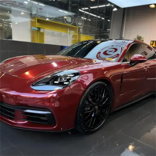 Gloss Metallic Black Cherry Red Car Vinyl Wrap review 