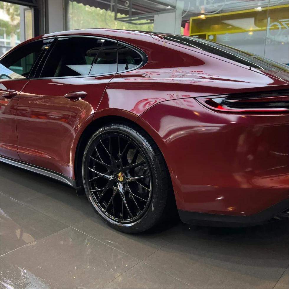 Gloss Metallic Black Cherry Red Car Vinyl Wrap review Broen 05